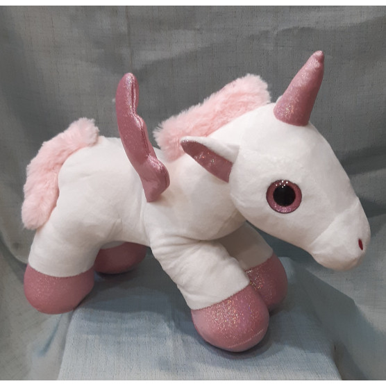 PELUCHE POLIESTER 31X12X36 UNICORNIO ROSA REF 219